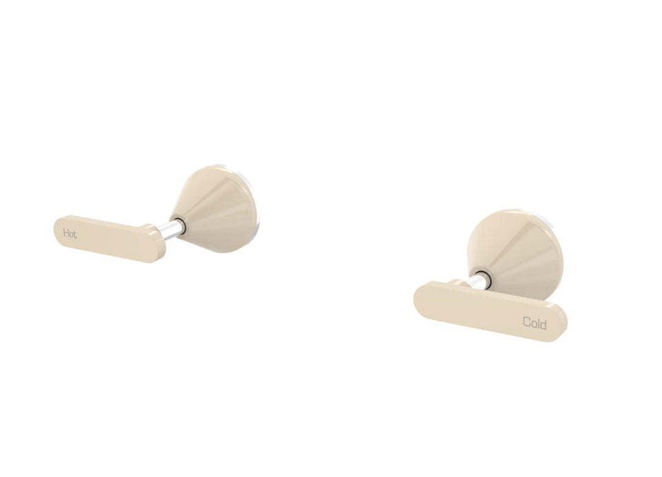 PAR Taps Forme Top Assemblies Wall Pair Lever Ceramic Disc - Chrome / Ivory (B27.082.3.04)