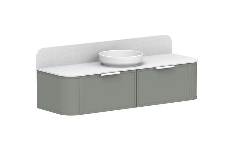 ADP Flo Wall Hung Vanity 12mm Durasein Benchtop