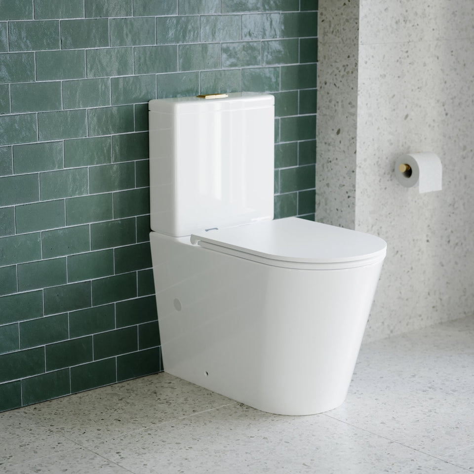 Bao Elegant Raised Height Rimless Back to Wall Toilet Suite