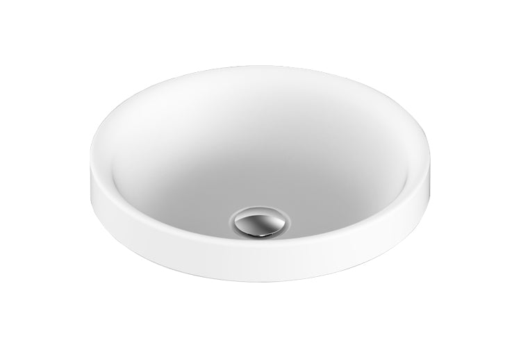 ADP Respect 400 x 400 Semi Inset Solid Surface Basin White
