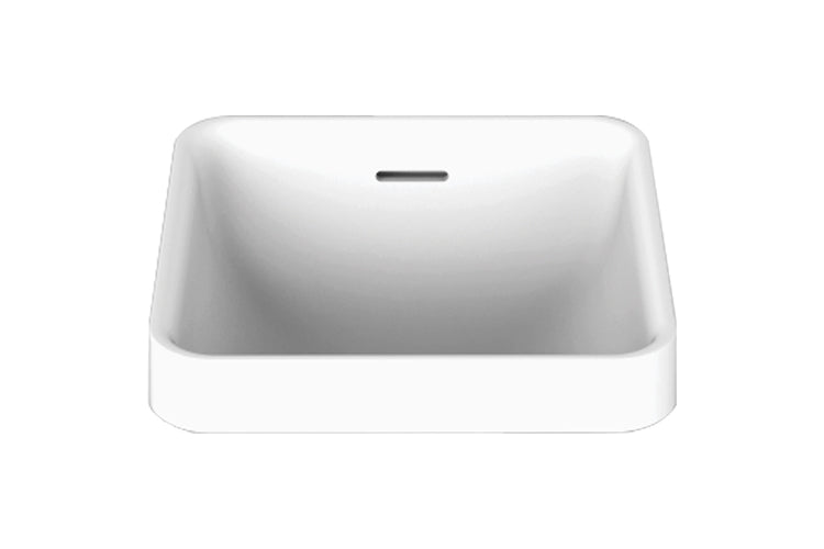 ADP Sava Square Basin w/overflow 320x320 White Matte