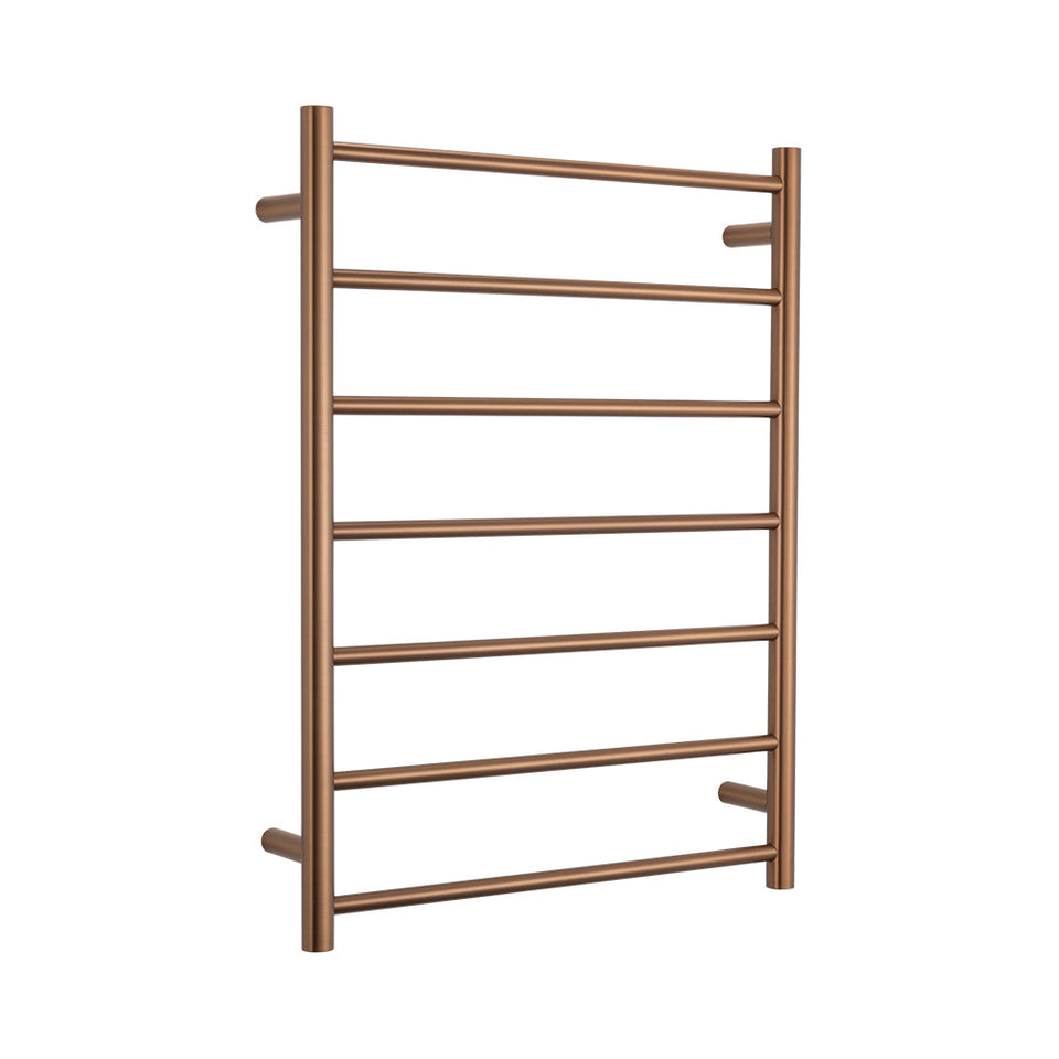 Radiant 240V Heated Round Ladder 600 x 800 Brushed Bronze
