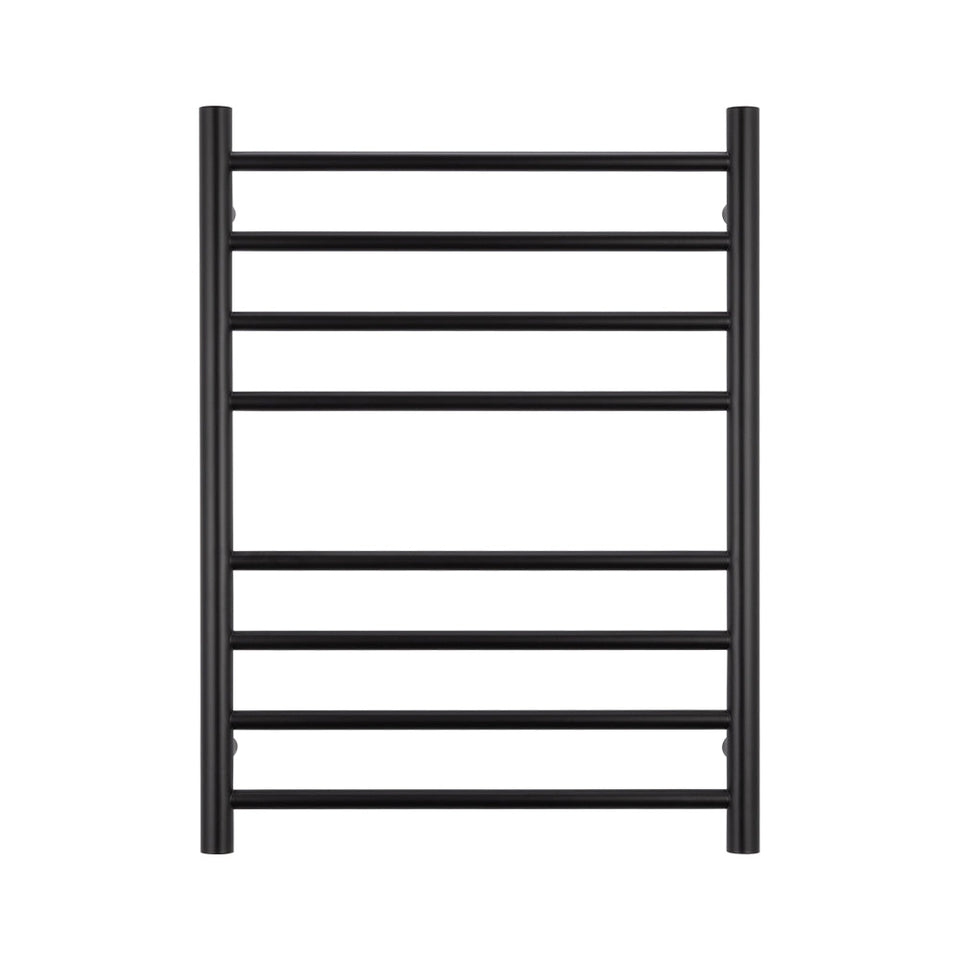 Radiant Heated Round Ladder - Matt Black / 530x700mm / Bottom Right (BRTR530RIGHT)