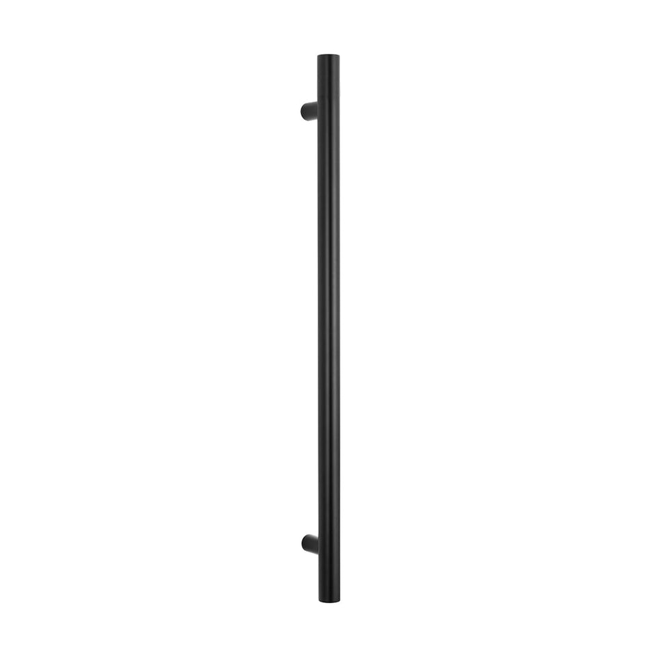 Radiant Heated Vertical towel rail - Matt Black (BLK-VTR-950)