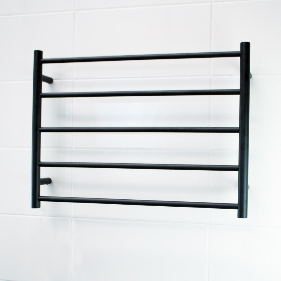 Radiant Non-heated Round Ladder - Matt Black / 750x550mm (BLTR03)