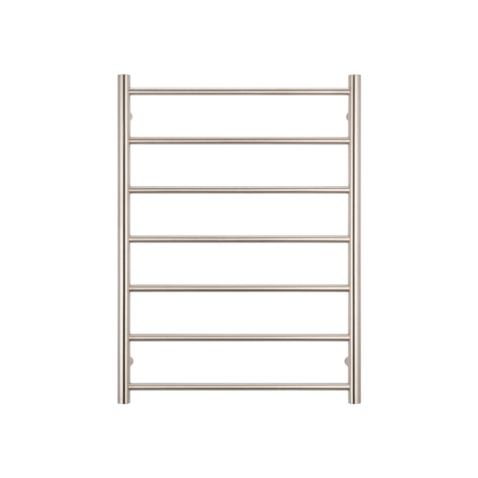 Radiant Heated Round Ladder - Brushed Nickel / 600x800mm / Bottom Left (BN-RTR01LEFT)