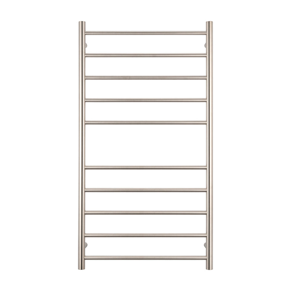 Radiant Heated Round Ladder - Brushed Nickel / 600x1100mm / Bottom Right (BN-RTR02RIGHT)