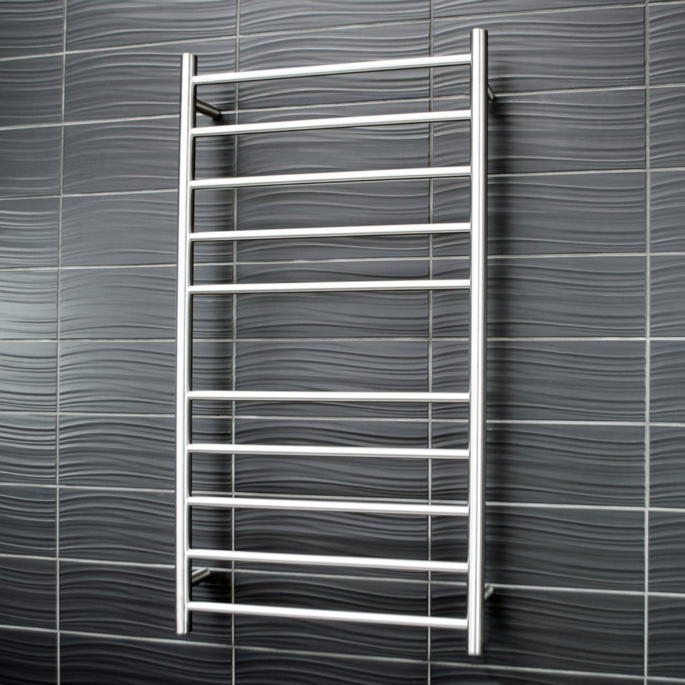 Radiant Heated Round Ladder 600 X 1100 mm Brushed Satin (BRU-RTR02) 2