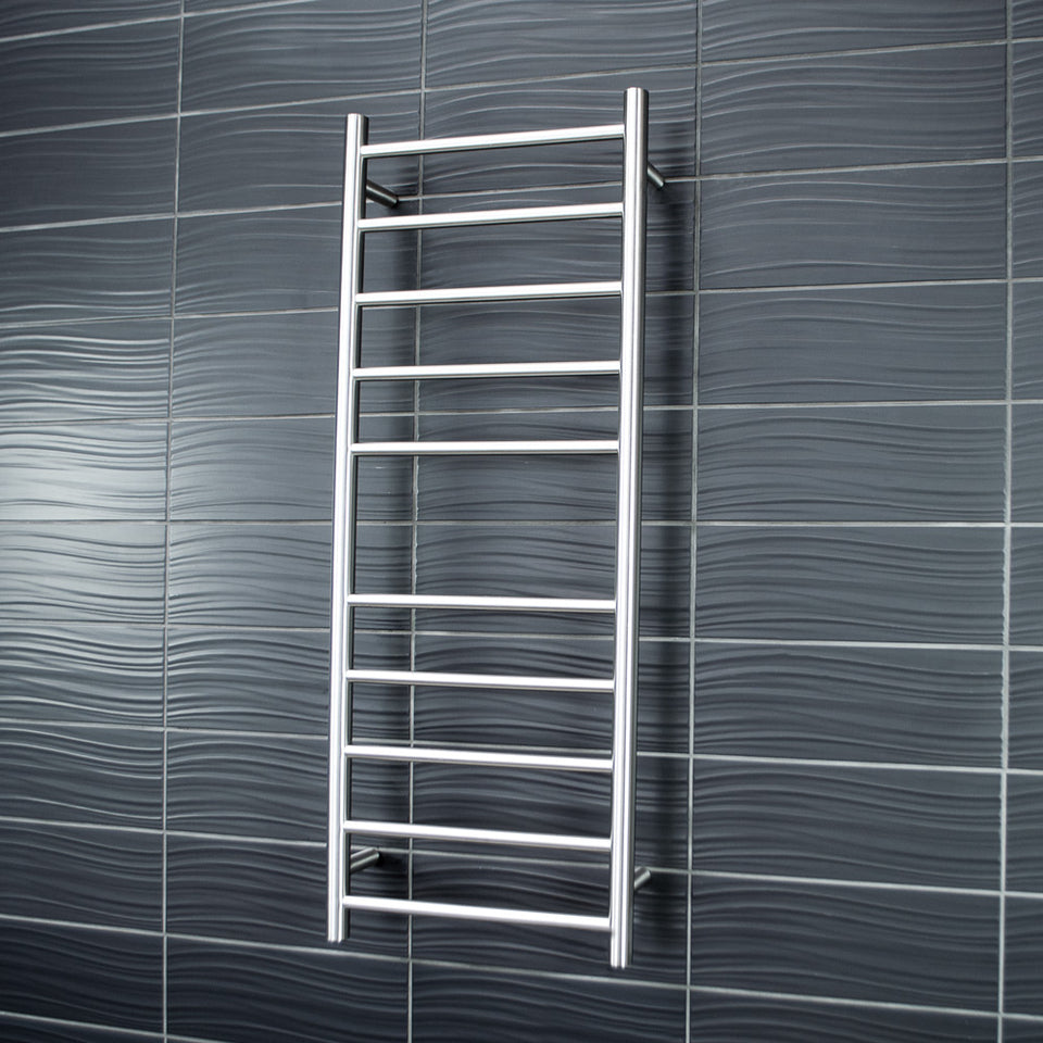 Radiant Heated Round Ladder 430 X 1100 mm Brushed Satin (BRU-RTR430) 2