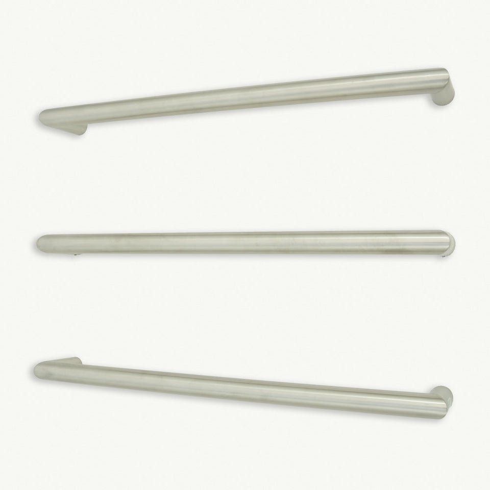 Radiant Heated Low Voltage Single Round Bar - Brushed Satin / 650x32mm (BRU-SBRTR-650)