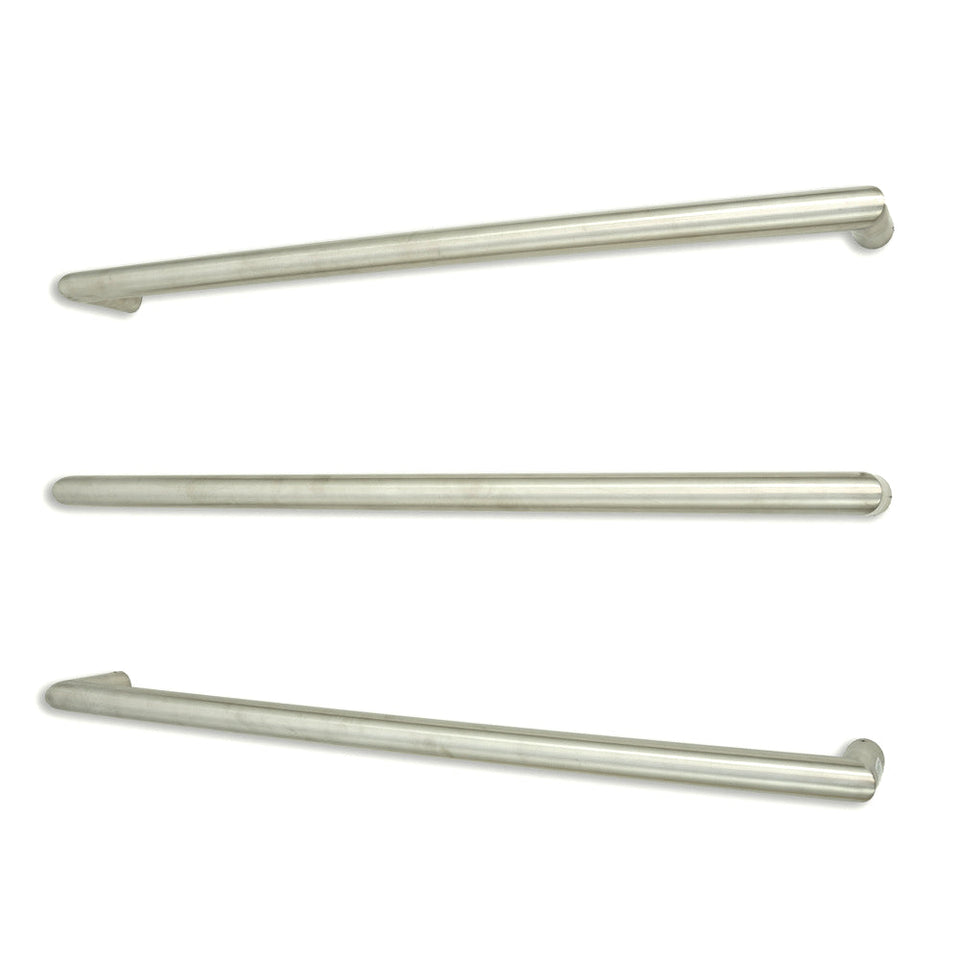 Radiant Heated Low Voltage Single Round Bar - Brushed Satin / 800x32mm (BRU-SBRTR-800)