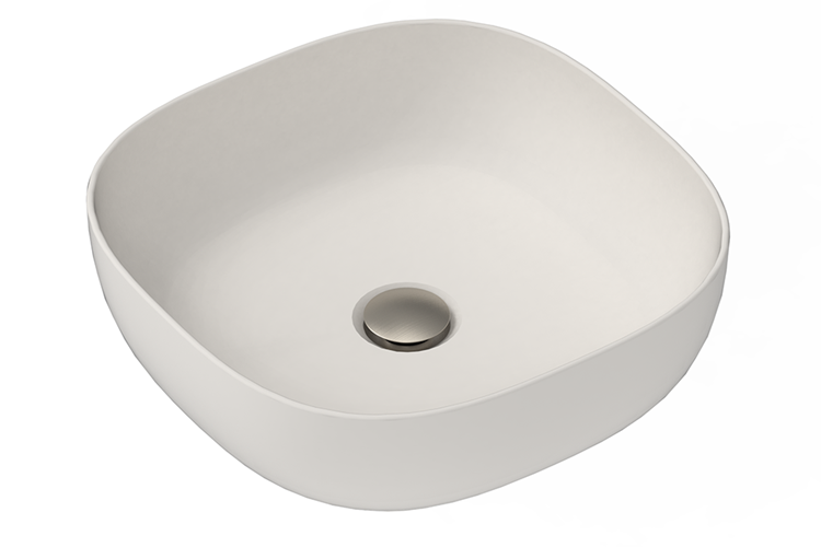 Scarabeo Glam Square 400mm Above Counter Basin Matte Pearl