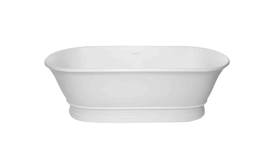 Turner Hastings Cambridge 156 x 74 TitanCast Solid Surface Freestanding Bath - Gloss White (CA1560TCB-GW)