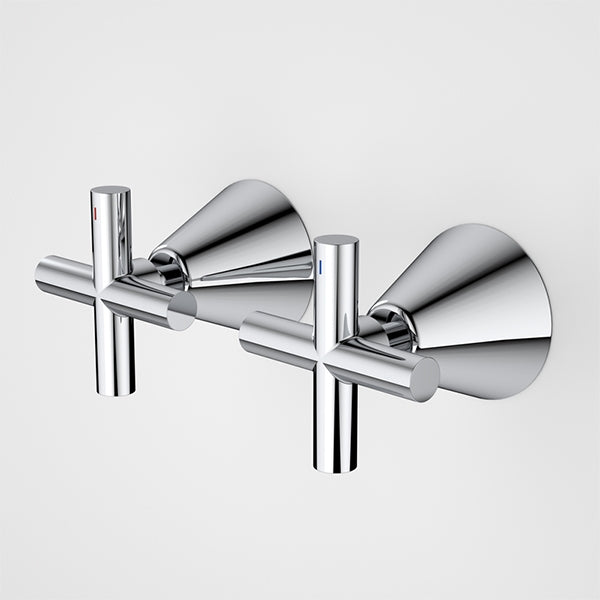 Caroma Classic Cross Lead Free Wall Handle Set Chrome