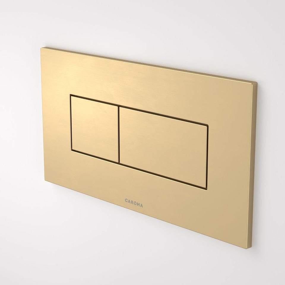 Caroma Invisi Series II® Rectangle Dual Flush Plate & Buttons (Metal)