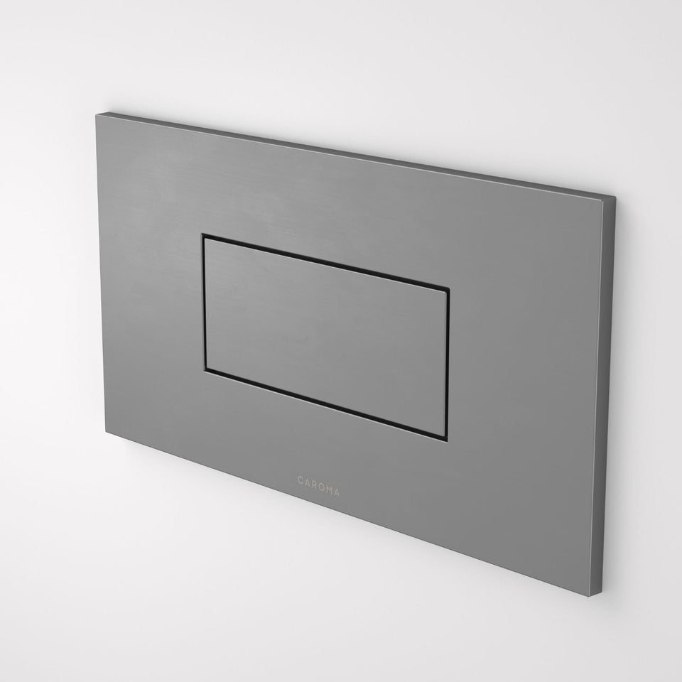 Caroma Invisi Series II® Rectangle Metal Single Flush Plate and Buttons