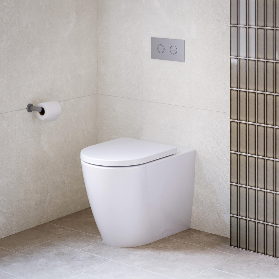 Caroma Invisi Series II Round Dual Flush Plate & Buttons