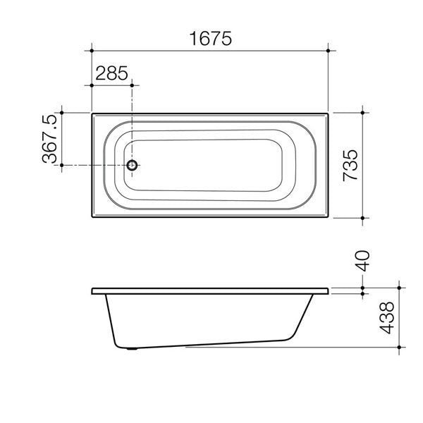Caroma Luna Four Tile Flange Bath