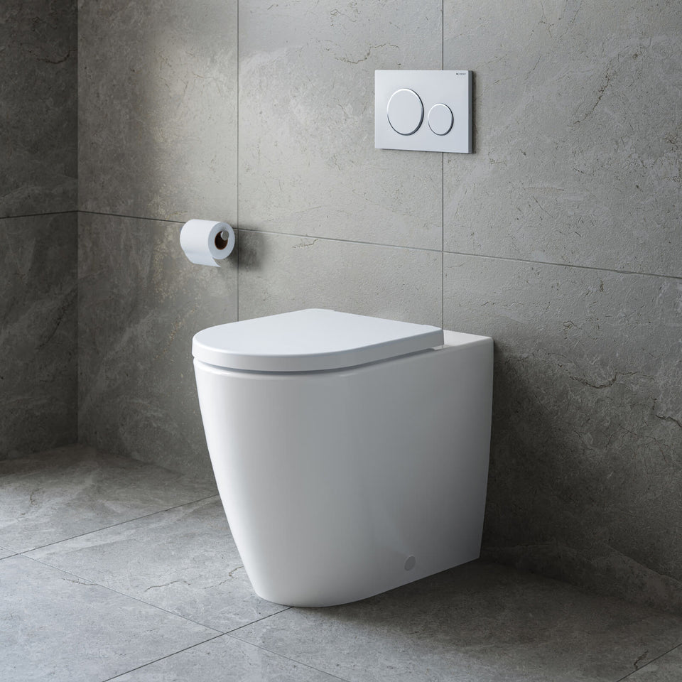 Build Your In-Wall Toilet: Caroma Urbane II Cleanflush Compact Wall Faced Toilet Pan with Geberit Sigma Cistern Option