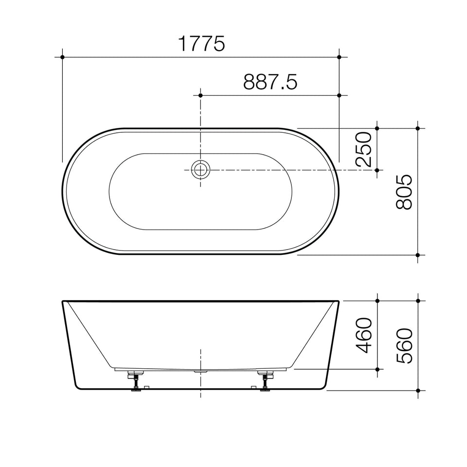 Caroma Urbane II Freestanding Bath