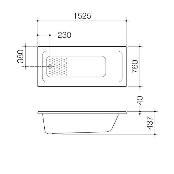 Caroma Vivas Anti-Slip Bath
