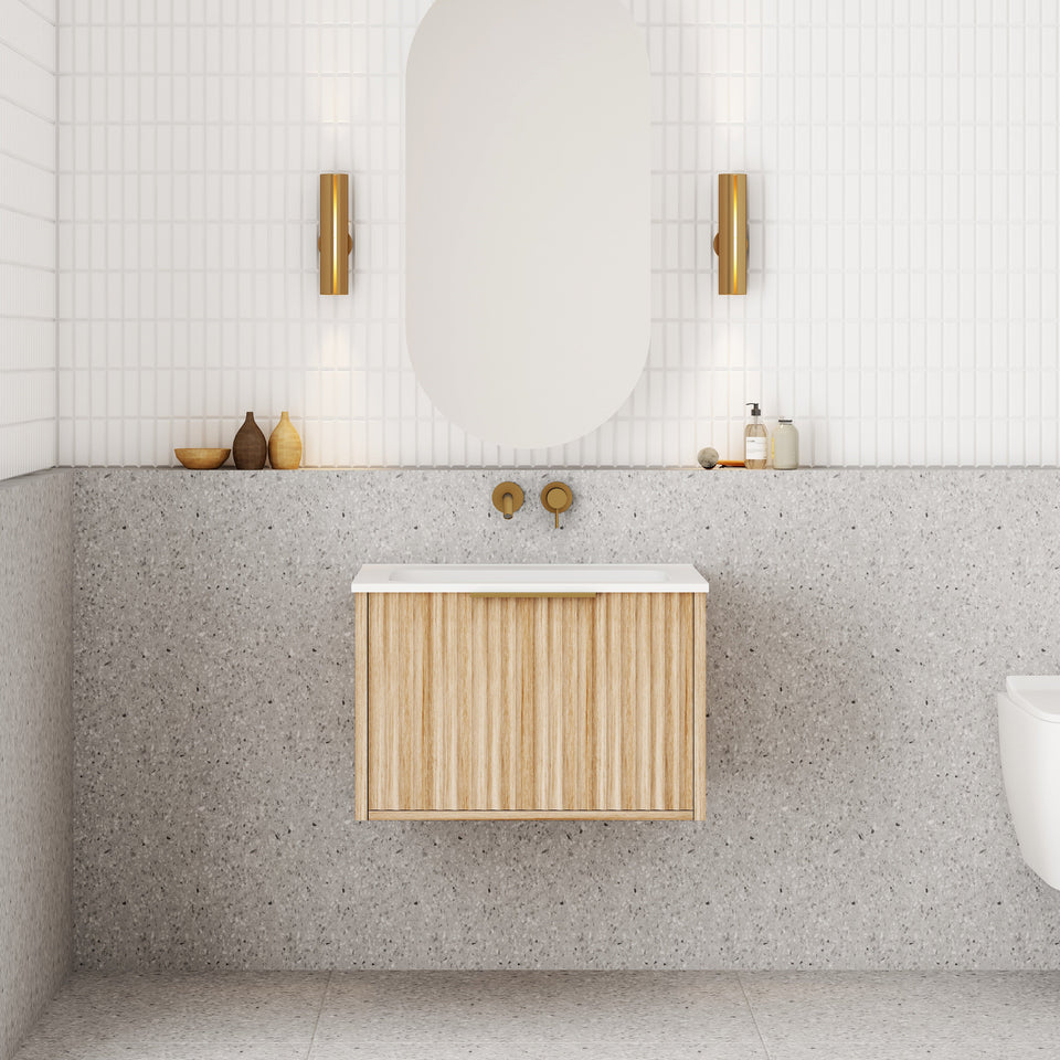 Capture 600mm Wall Hung Vanity Natural Oak