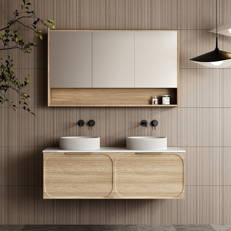 Cassa Design Cicero Wall Hung Vanity - 1200mm / Natural Oak (CIC1200WH-OAK)