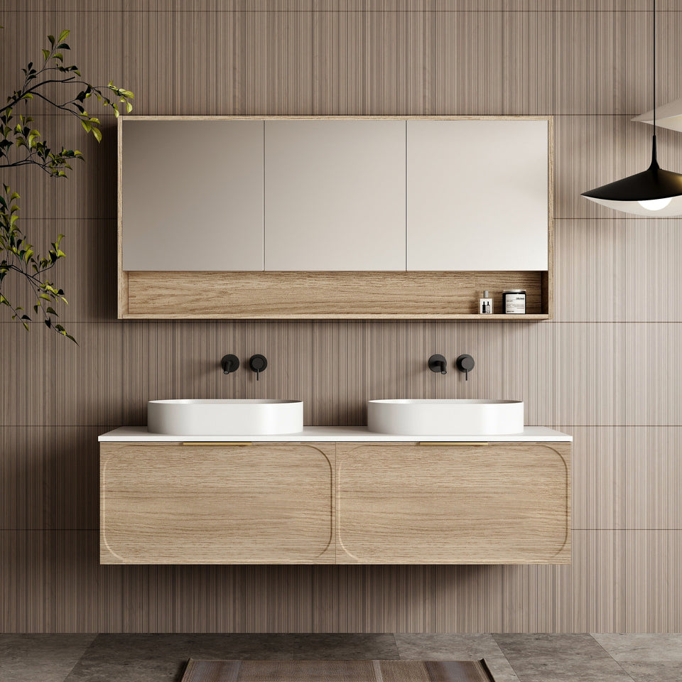 Cassa Design Cicero Wall Hung Vanity - 1500mm / Natural Oak (CIC1500WH-OAK)