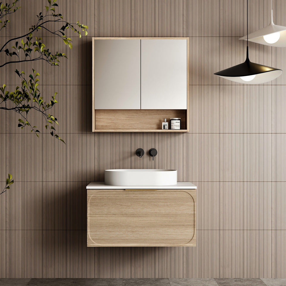 Cassa Design Cicero Wall Hung Vanity - 750mm / Natural Oak (CIC750WH-OAK)