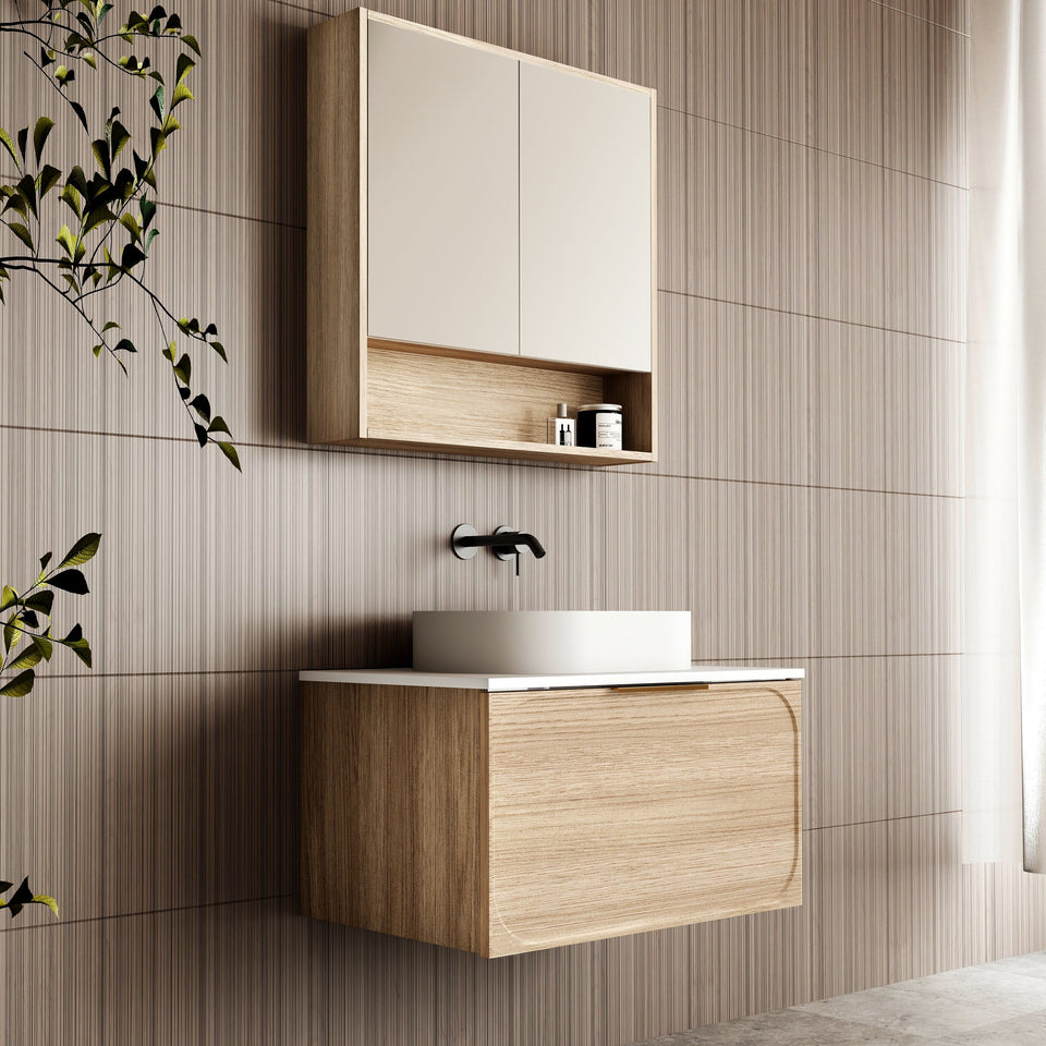 Cicero 750mm Wall Hung Vanity - side view
