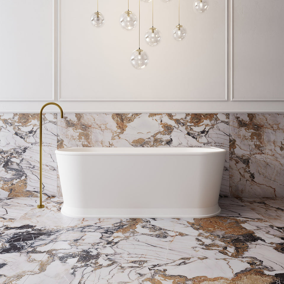 Westminster Back To Wall Freestanding Bath - 1700mm / Gloss White (BT-WA1700)