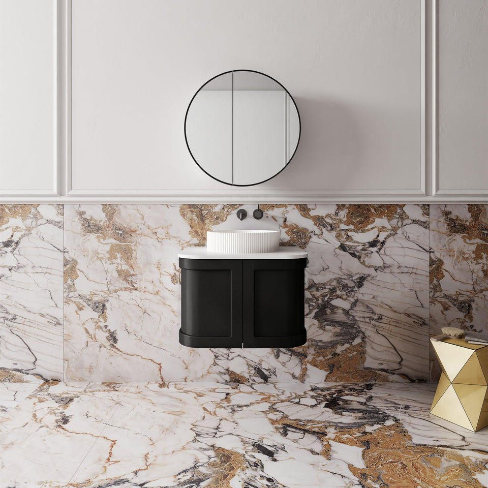 Westminster 600mm Wall Hung Vanity Matte Black