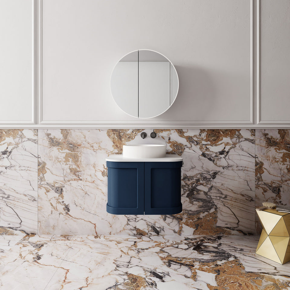 Westminster Wall Hung Vanity - 600mm / Vintage Blue (WES600BL)