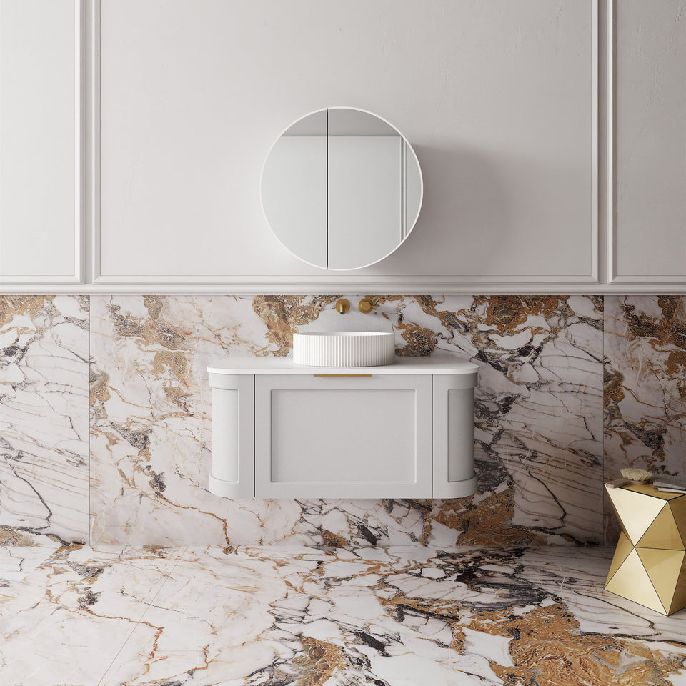 Westminster Wall Hung Vanity - 900mm / Pale Grey (WES900PG)