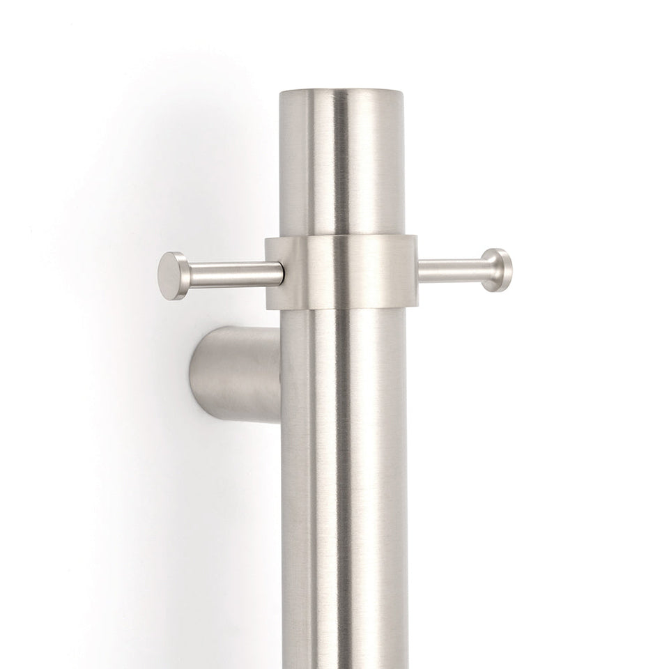 Radiant Heated Vertical towel rail - Cool Brushed Nickel (CBN-VTR-950)