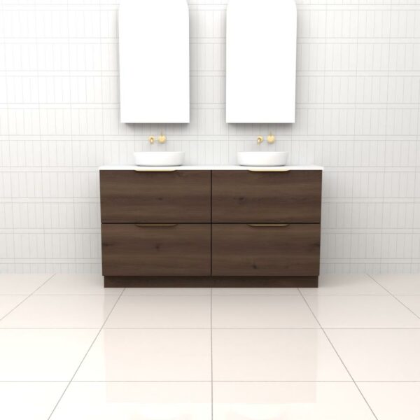 Fifth Avenue Celeste Duo Floor Mounted Vanity - Chestnut / 1200mm (CELD12CN)