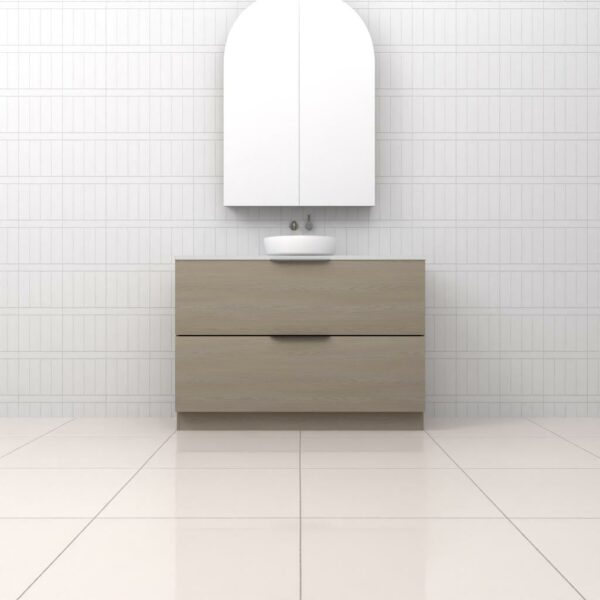 Fifth Avenue Celeste Duo Floor Mounted Vanity - Smoked Ash / 600mm (CELD60SA)
