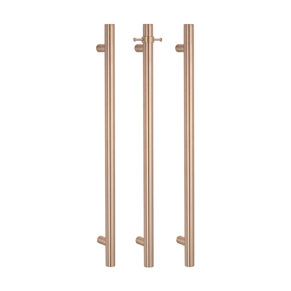 Radiant Heated Vertical towel rail 40 x 950 mm Champagne (CH-VTR-950) 7
