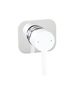 Jamie J - Martini Wall Mixer CHROME &amp; MATTE WHITE