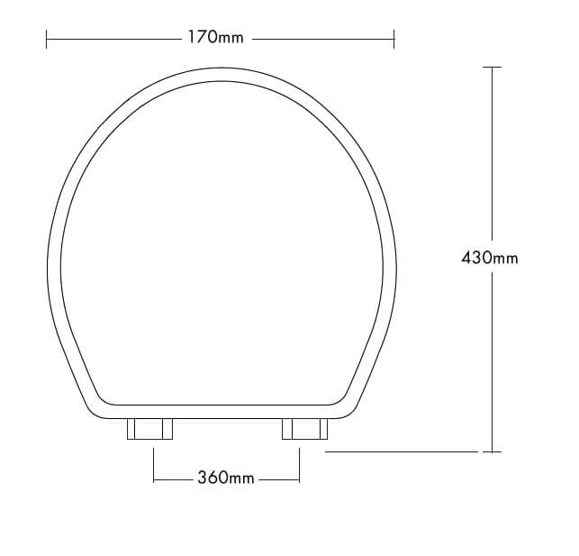 Turner Hastings Claremont Soft Close Toilet Seat - White