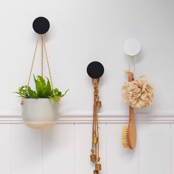 Clark Round Wall Hook - White (CL60025.W)