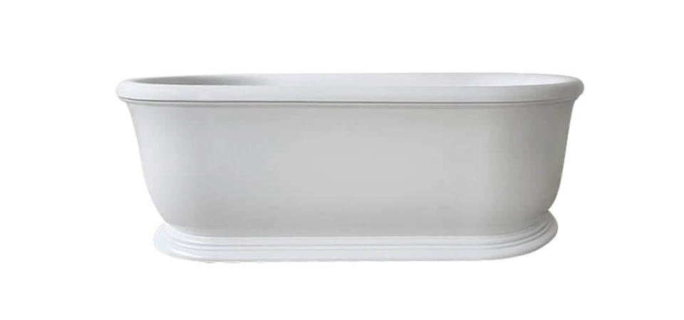 Turner Hastings Camden 180 x 85 TitanCast Solid Surface Freestanding Bath - Satin Silk White (CM1800TCB-OF)