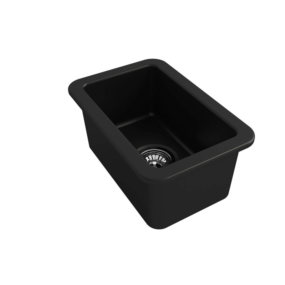 Turner Hastings Cuisine 30 x 46 Inset / Undermount Fine Fireclay Matte Black Sink (CU30FS-MB) 2