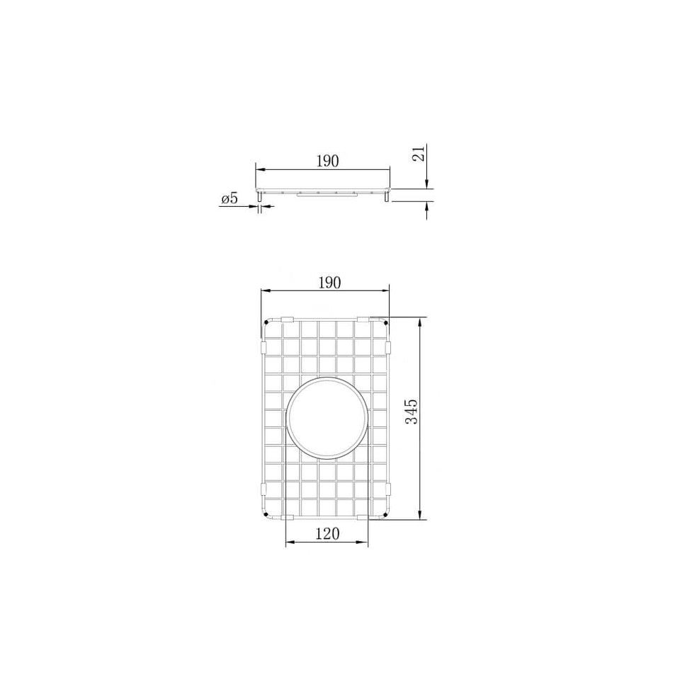 Turner Hastings Cuisine Stainless Steel Grid 30x46- Brushed Brass (CU302SSG-BB) 2