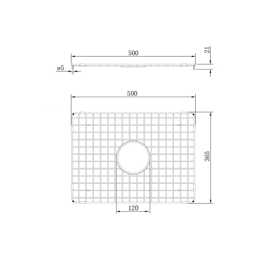 Turner Hastings Cuisine Stainless Steel Grid 60x46 - Brushed Brass (CU601SSG-BB) 2
