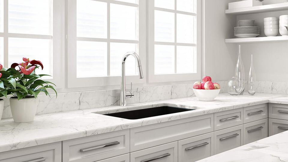 Turner Hastings Cuisine 81 x 48 Inset / Undermount Fine Fireclay Matte Black Sink (CU81FS-MB) 4