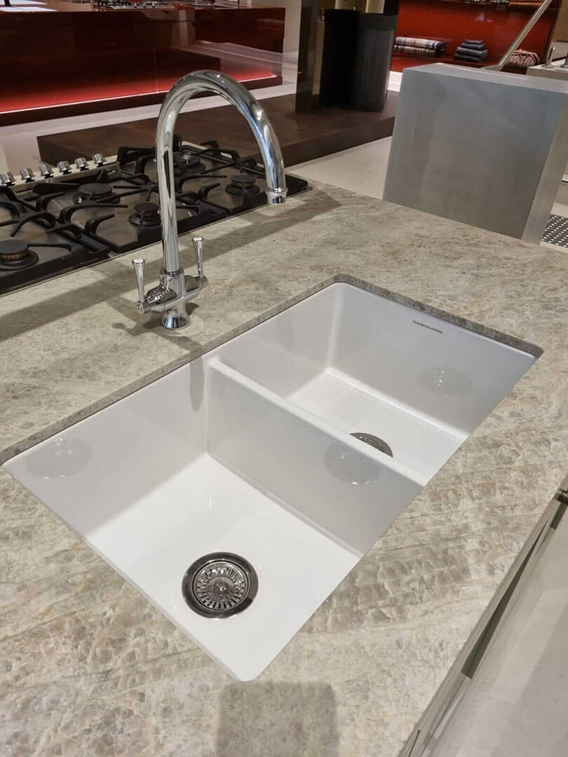 Turner Hastings Cuisine 85 x 46 Double Inset / Undermount Fine Fireclay Sink