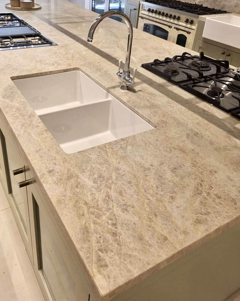 Turner Hastings Cuisine 85 x 46 Double Inset / Undermount Fine Fireclay Sink