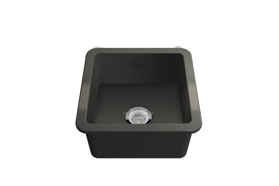 Turner Hastings Cuisine 46 x 46 Inset / Undermount Fine Fireclay Sink - Matte Black / Without Overflow (CU46FS-MB)