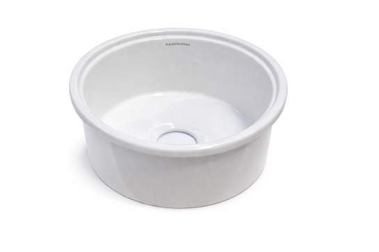 Turner Hastings Cuisine Round 47 Inset / Undermount Fine Fireclay Sink